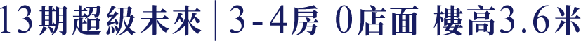 13期超級未來|3-4房0店面