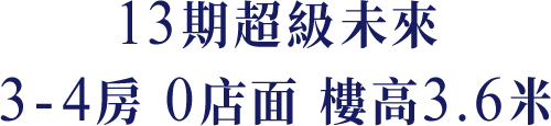 13期超級未來|3-4房0店面